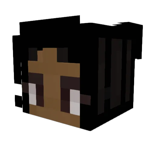 Niyin Minecraft avatar head, 3D render