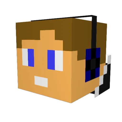 Niyokeno Minecraft avatar head, 3D render
