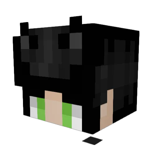 Niyuhhh Minecraft avatar head, 3D render