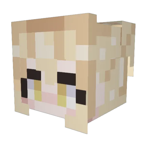Niyxa Minecraft avatar head, 3D render