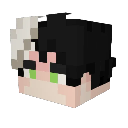 Nizer7B3 Minecraft avatar head, 3D render