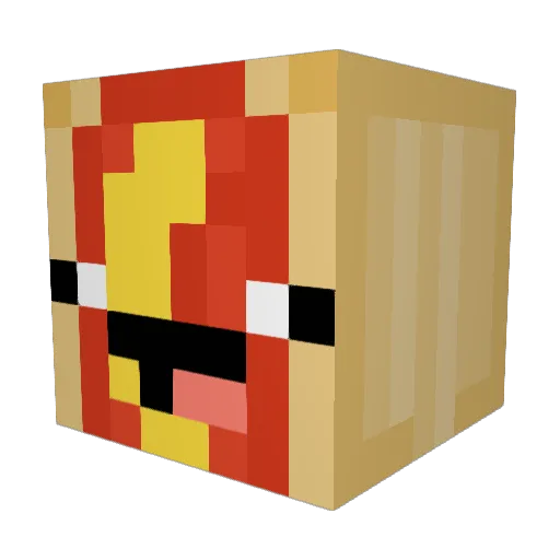 Nizi1019 Minecraft avatar head, 3D render
