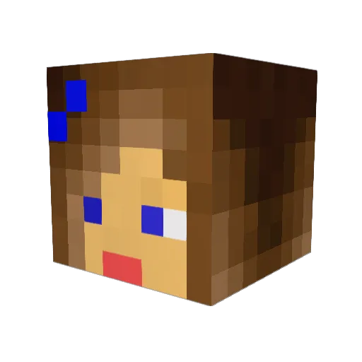 Nizidem Minecraft avatar head, 3D render