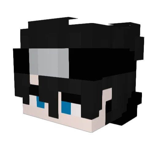 Nizonda Minecraft avatar head, 3D render