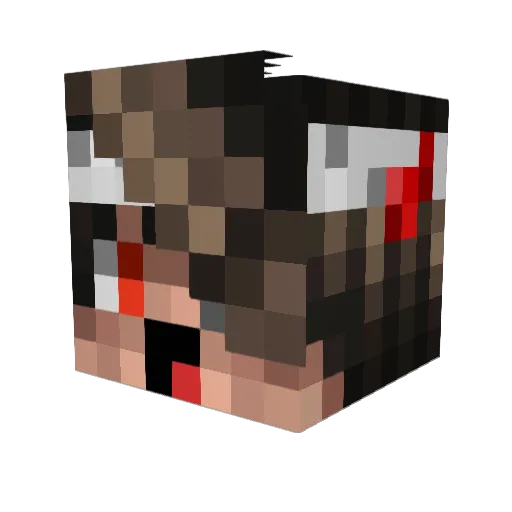 Nizuco Minecraft avatar head, 3D render