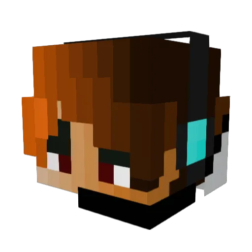 Nizz9 Minecraft avatar head, 3D render