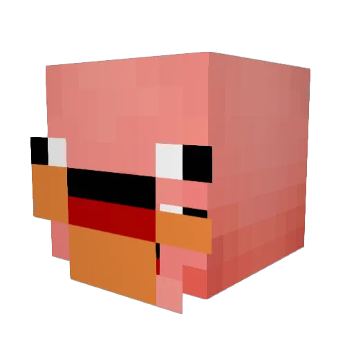 NizzEEEE Minecraft avatar head, 3D render