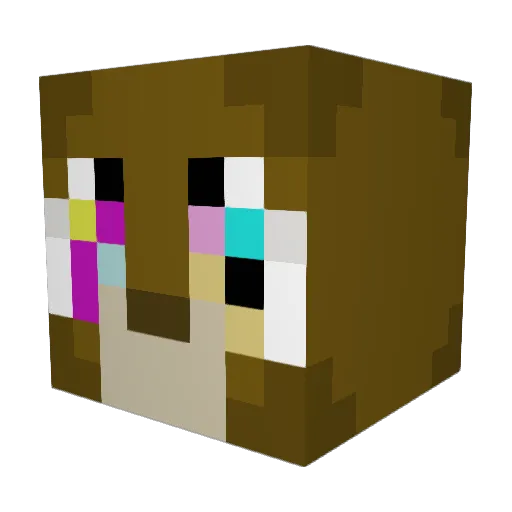 NjA6 Minecraft avatar head, 3D render