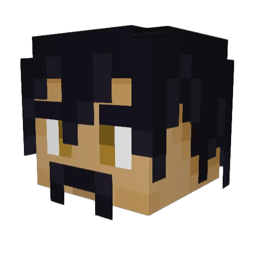 Njarl Minecraft avatar head, 3D render