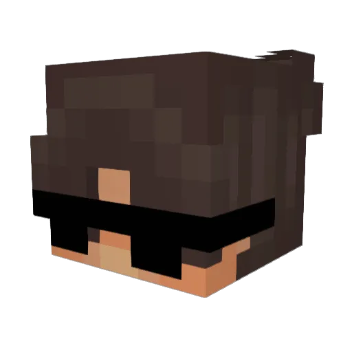 Njegi Minecraft avatar head, 3D render