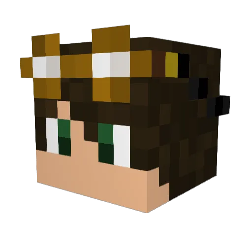 Njordson Minecraft avatar head, 3D render