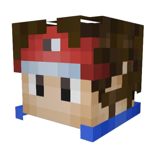 Njut06 Minecraft avatar head, 3D render