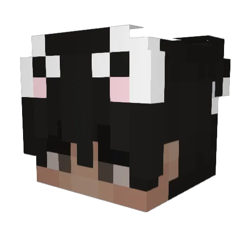 Njux Minecraft avatar head, 3D render