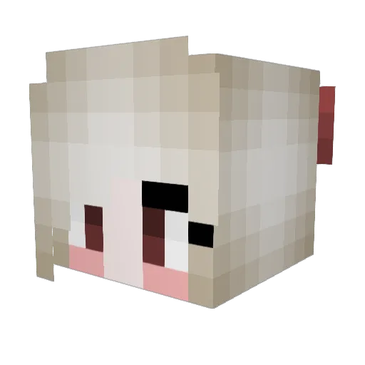 Nkaiworld Minecraft avatar head, 3D render