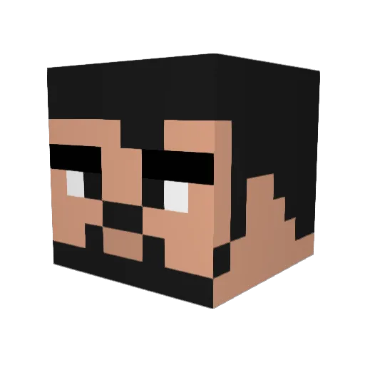 Nkaop Minecraft avatar head, 3D render