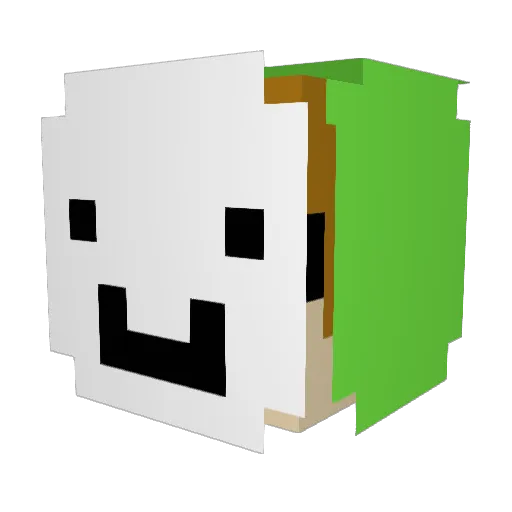Nkj908 Minecraft avatar head, 3D render