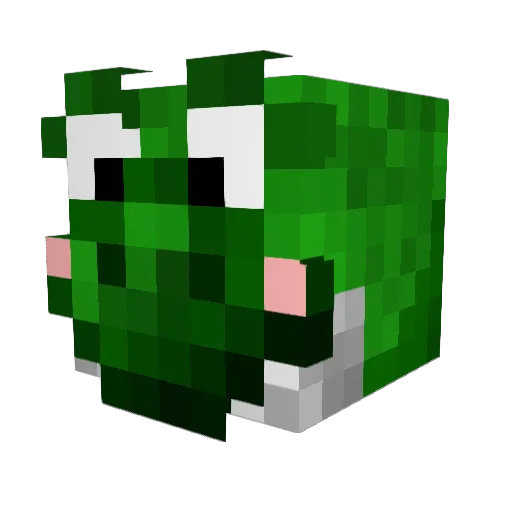Nkun3 Minecraft avatar head, 3D render
