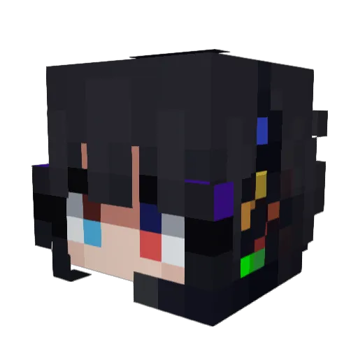 NlKIO Minecraft avatar head, 3D render