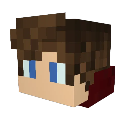 NlOlY Minecraft avatar head, 3D render