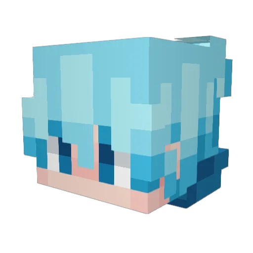 Nlionic Minecraft avatar head, 3D render