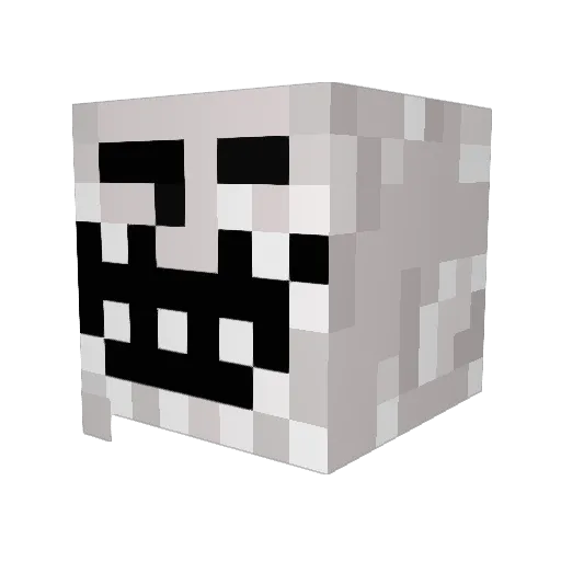 Nlwt Minecraft avatar head, 3D render