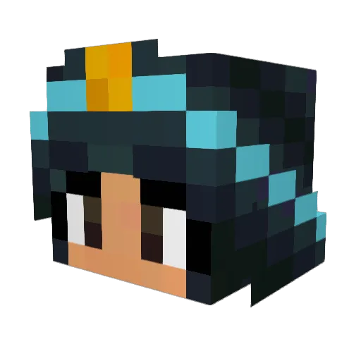 Nly09 Minecraft avatar head, 3D render