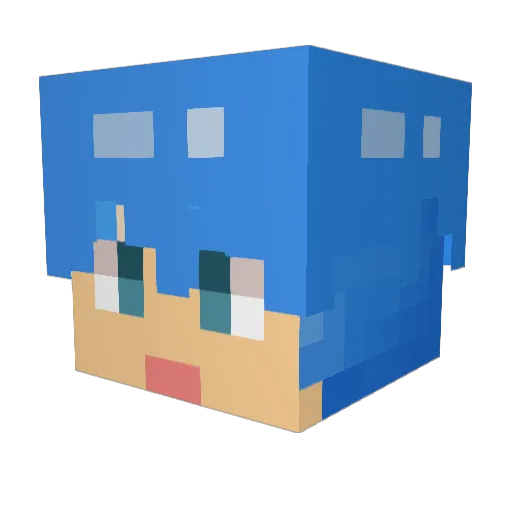 Nma_amN Minecraft avatar head, 3D render