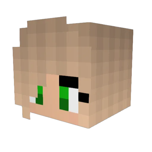 Nmago Minecraft avatar head, 3D render