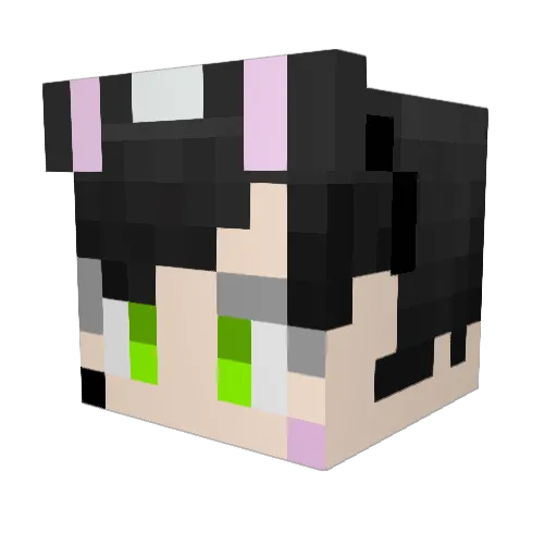 NmrnAz Minecraft avatar head, 3D render