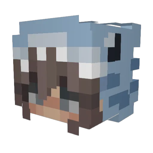Nnamkhaeng Minecraft avatar head, 3D render