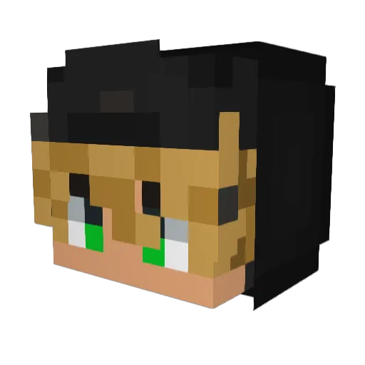 Nnaye Minecraft avatar head, 3D render