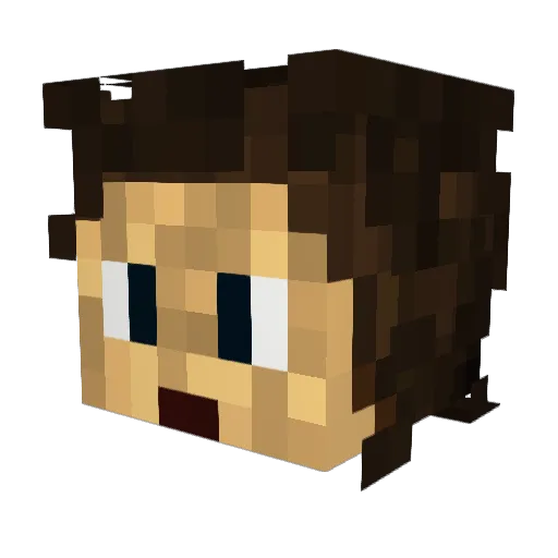 Nneemo Minecraft avatar head, 3D render