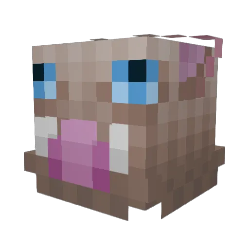 Nneillio Minecraft avatar head, 3D render
