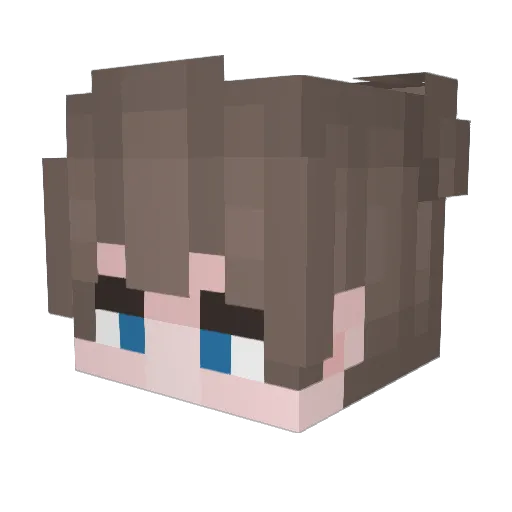 Nni_D Minecraft avatar head, 3D render