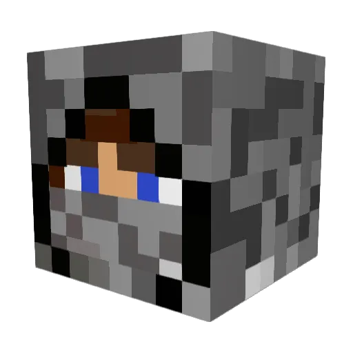 Nnightmares Minecraft avatar head, 3D render