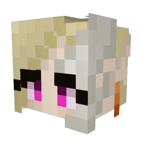 Nninnis Minecraft avatar head, 3D render