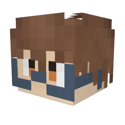 NnnYri Minecraft avatar head, 3D render