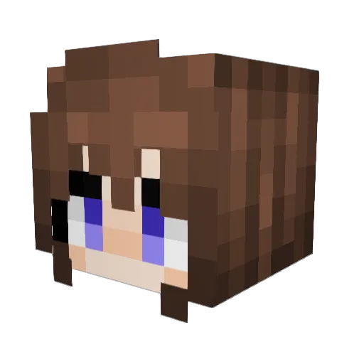 Nnnad Minecraft avatar head, 3D render