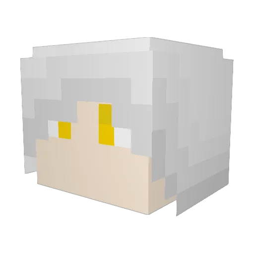 Nnnnnnnn_Miu Minecraft avatar head, 3D render
