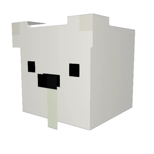 Nnnyong Minecraft avatar head, 3D render