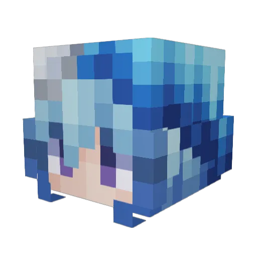 Nnolon Minecraft avatar head, 3D render