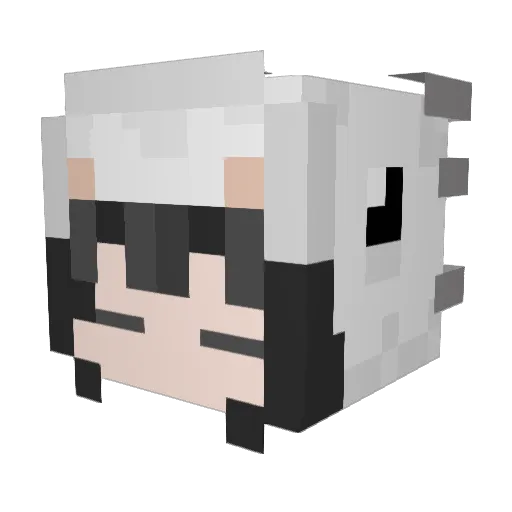 Nnyao Minecraft avatar head, 3D render
