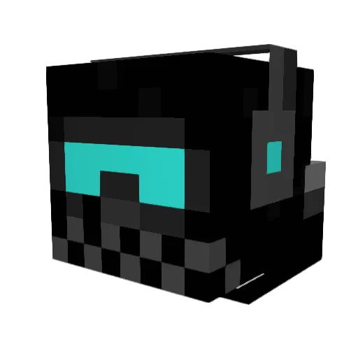 Nnycto Minecraft avatar head, 3D render