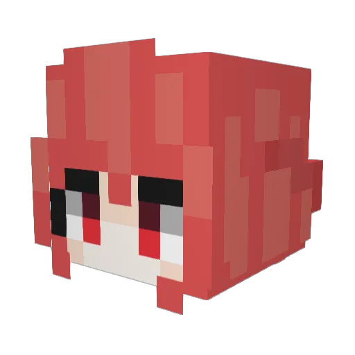 No1_Elaina Minecraft avatar head, 3D render