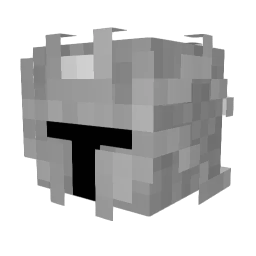 No1r_ Minecraft avatar head, 3D render