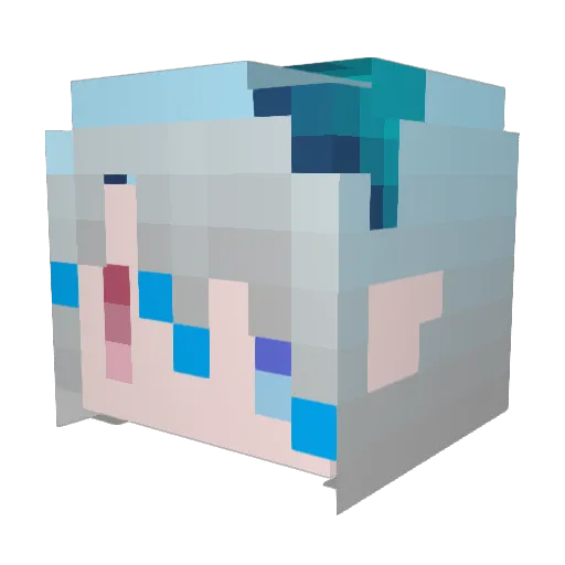 No556_Shirusu Minecraft avatar head, 3D render