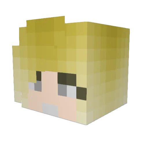 No8nd Minecraft avatar head, 3D render
