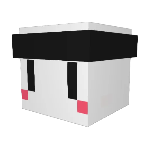 NoBF_ Minecraft avatar head, 3D render