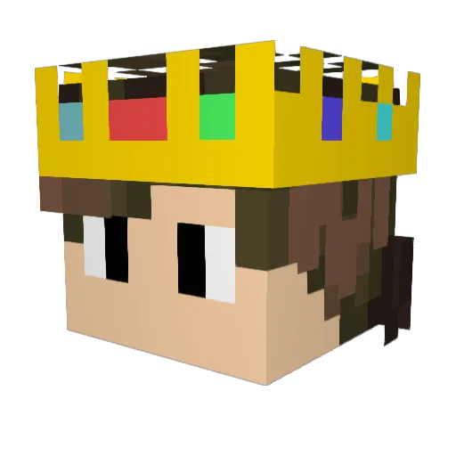NoBloks Minecraft avatar head, 3D render