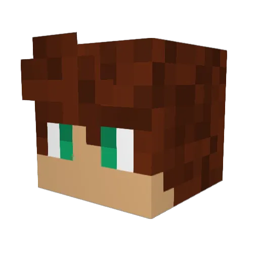 NoCjo Minecraft avatar head, 3D render
